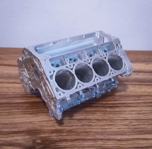 V8 Engine Block Business Card and Pen Holder